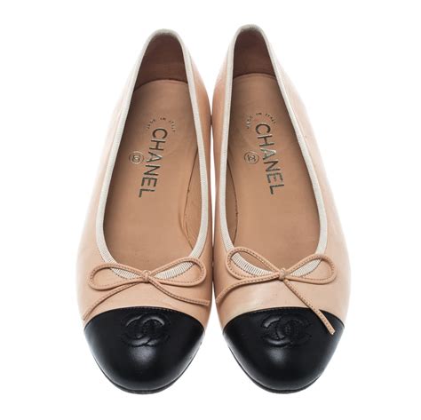 chanel two tone flat shoes|two tone Chanel style shoes.